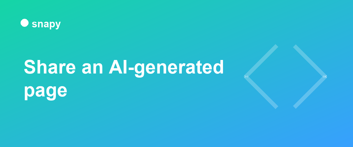 Publish what AI built you